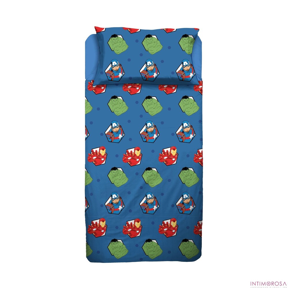Avengers Comic Book Single Bed Pillowcase + Corner Bottom + Sheet...