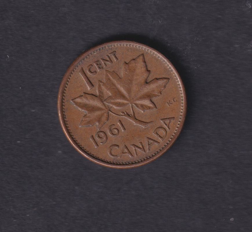 CANADA - 1961 1 Cent Coin (266)