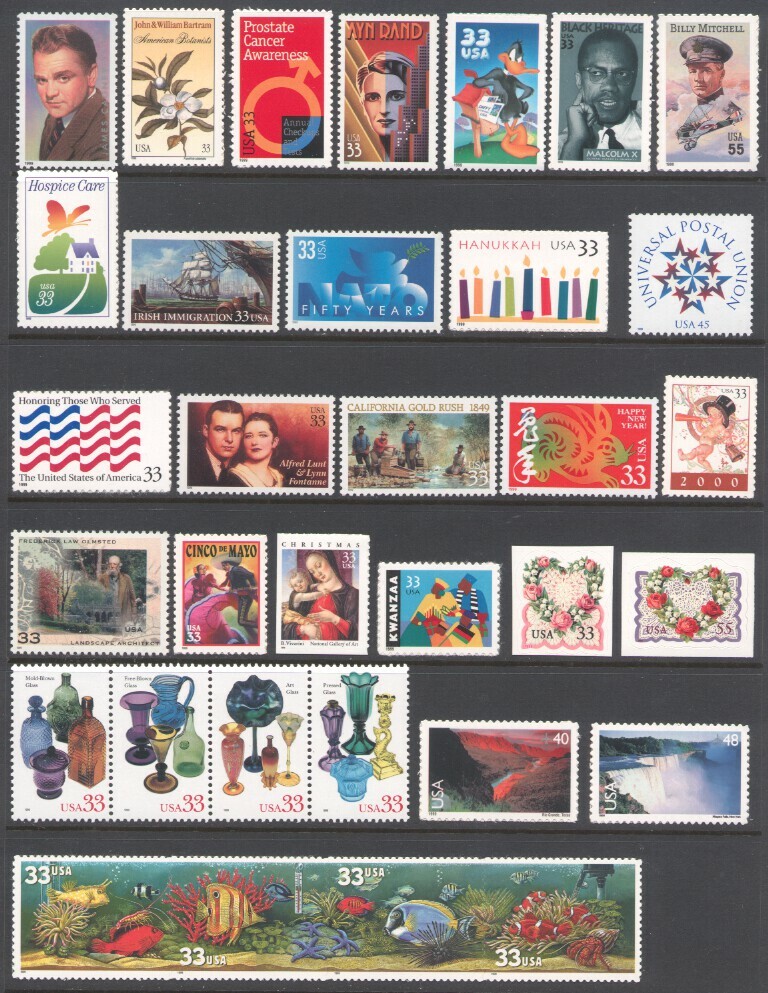 1999 U.S. COMMEMORATIVE YEAR SET *111 STAMPS* WITH 3 SHEETS & AIRMAILS MINT-NH