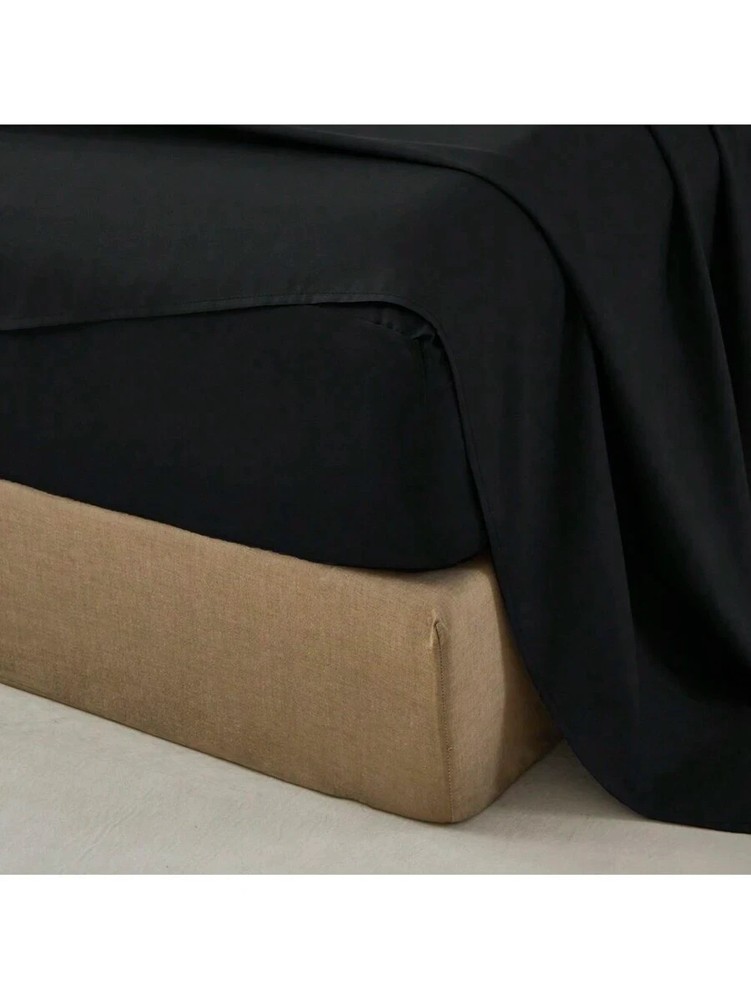3/4 Piece Bed Sheet Soft Cooling Comfortable Breathable Bedding, Black