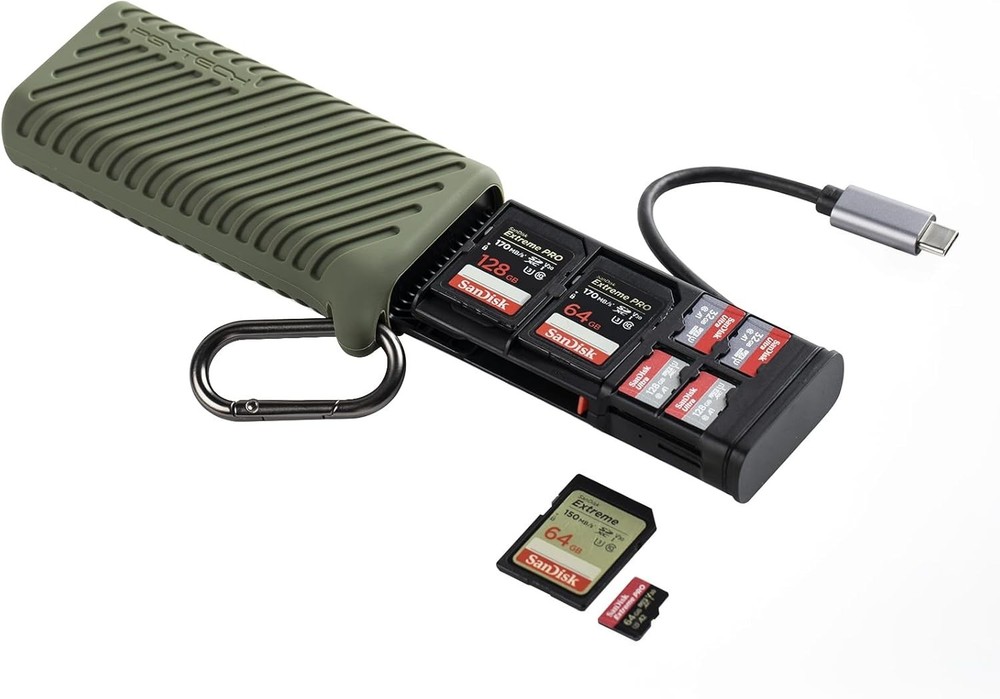 2-in-1 High-Speed SD Card Reader for Action Cameras