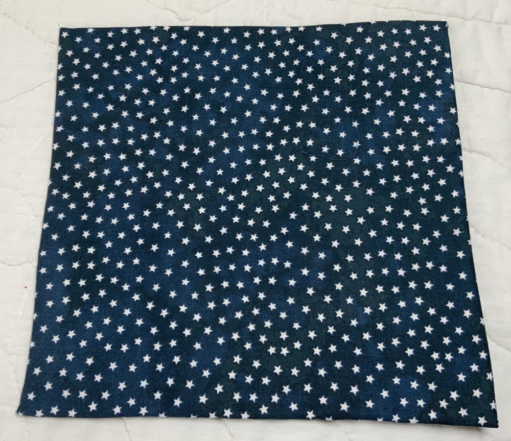 Antique Vintage Patchwork Quilt Table Topper, Nine Patch With Triangles, Navy