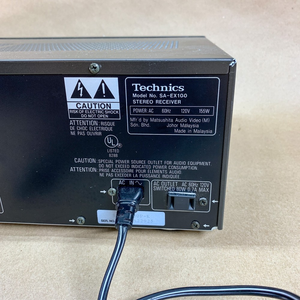 Technics SA-EX100 AV Control Stereo Receiver Amplifier Bundle with Remote Works