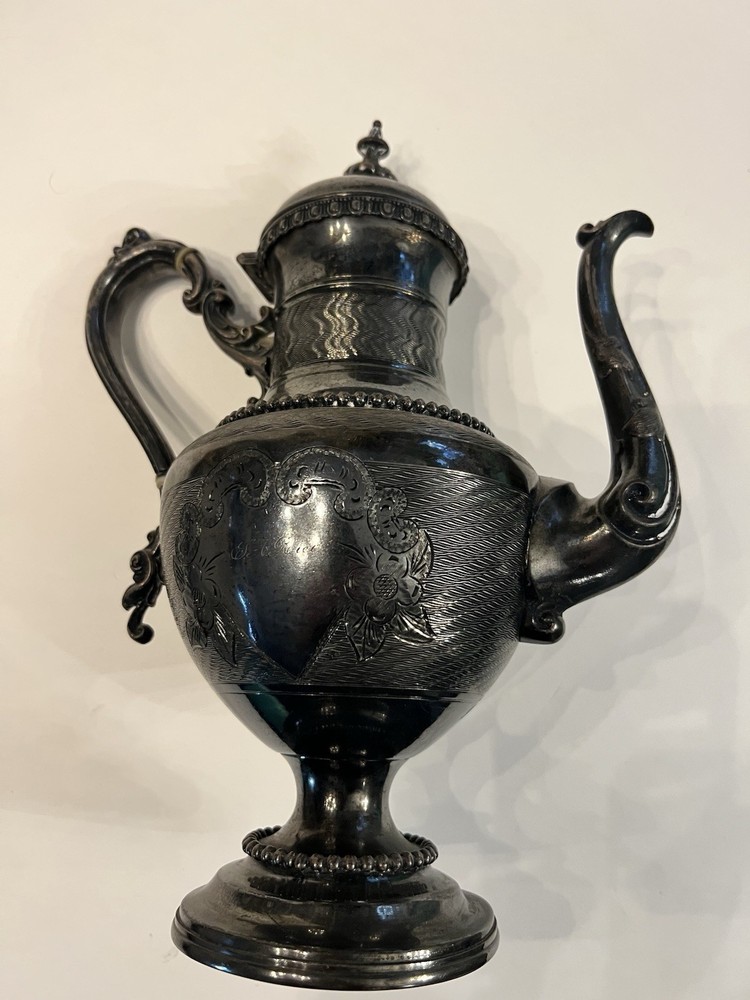 1861 Antique Meriden Britannia Company, Silver Plated Teapot - USA