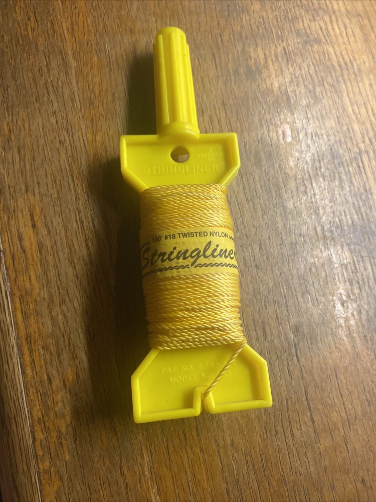 String Twine NOS Stringliner #18 Twisted Nylon Yellow Construction Line Plz