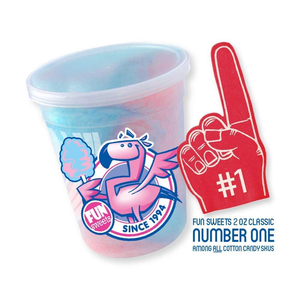 Fun Sweets Cotton Candy (Classic Pink & Blue Blend 12 Count)