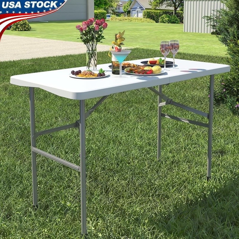 Heavy Duty Folding Table Portable Picnic Table 700lb Capacity Event Use
