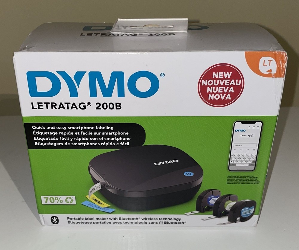 Dymo Bluetooth Compact Wireless Label Maker Thermal Printer LetraTag 200B