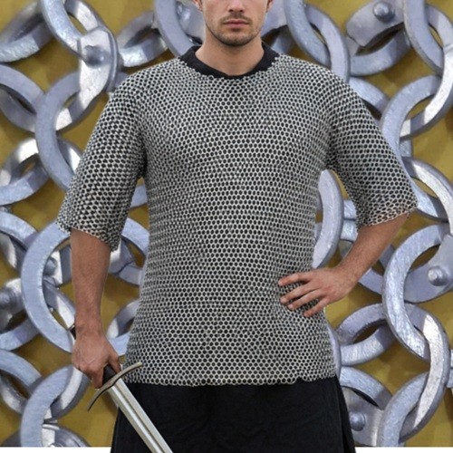9 mm Chainmail Shirt – Short Sleeve Flat Riveted Aluminum Chainmail shirt