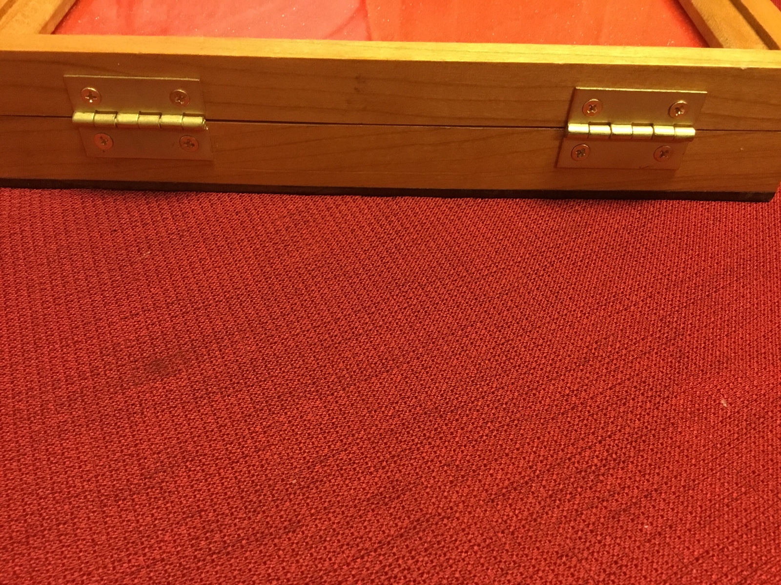 Cherry Wood Display Case 5 x 10 x 2 for Arrowheads Knifes Collectibles & More