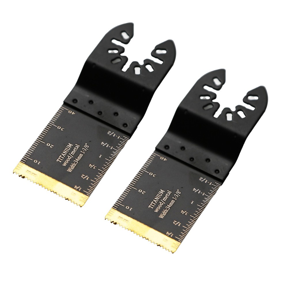 TMAX 2PCS Titanium Oscillating Saw Blades, Multitool Blades Oscillating Tool