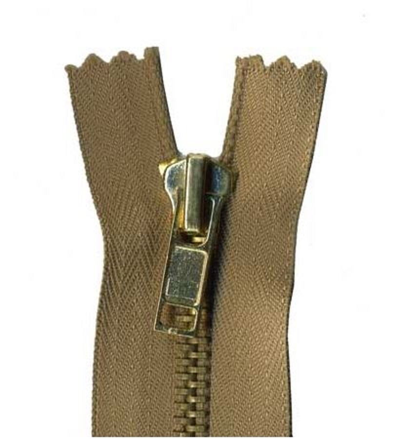 10cm Coffee Jeans Zip