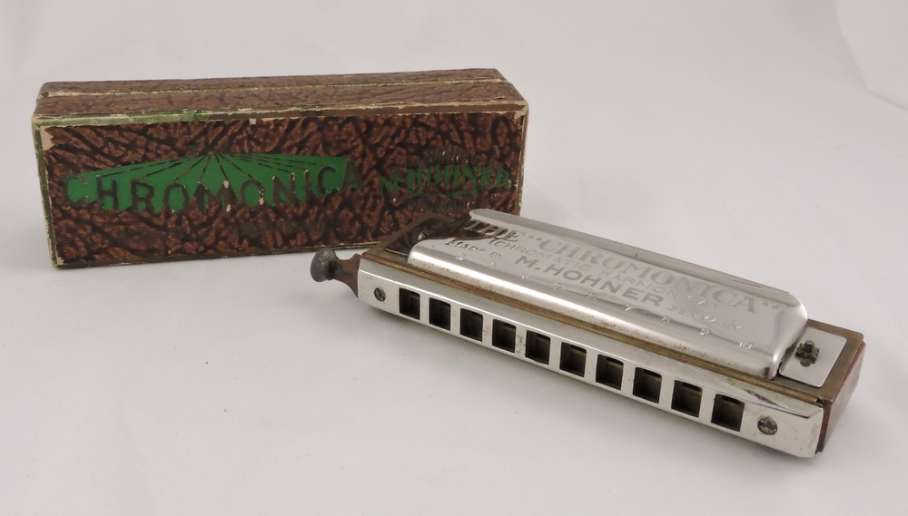 M. HOHNER German Harmonica "The Chromonica" Chromatic Case 1930's