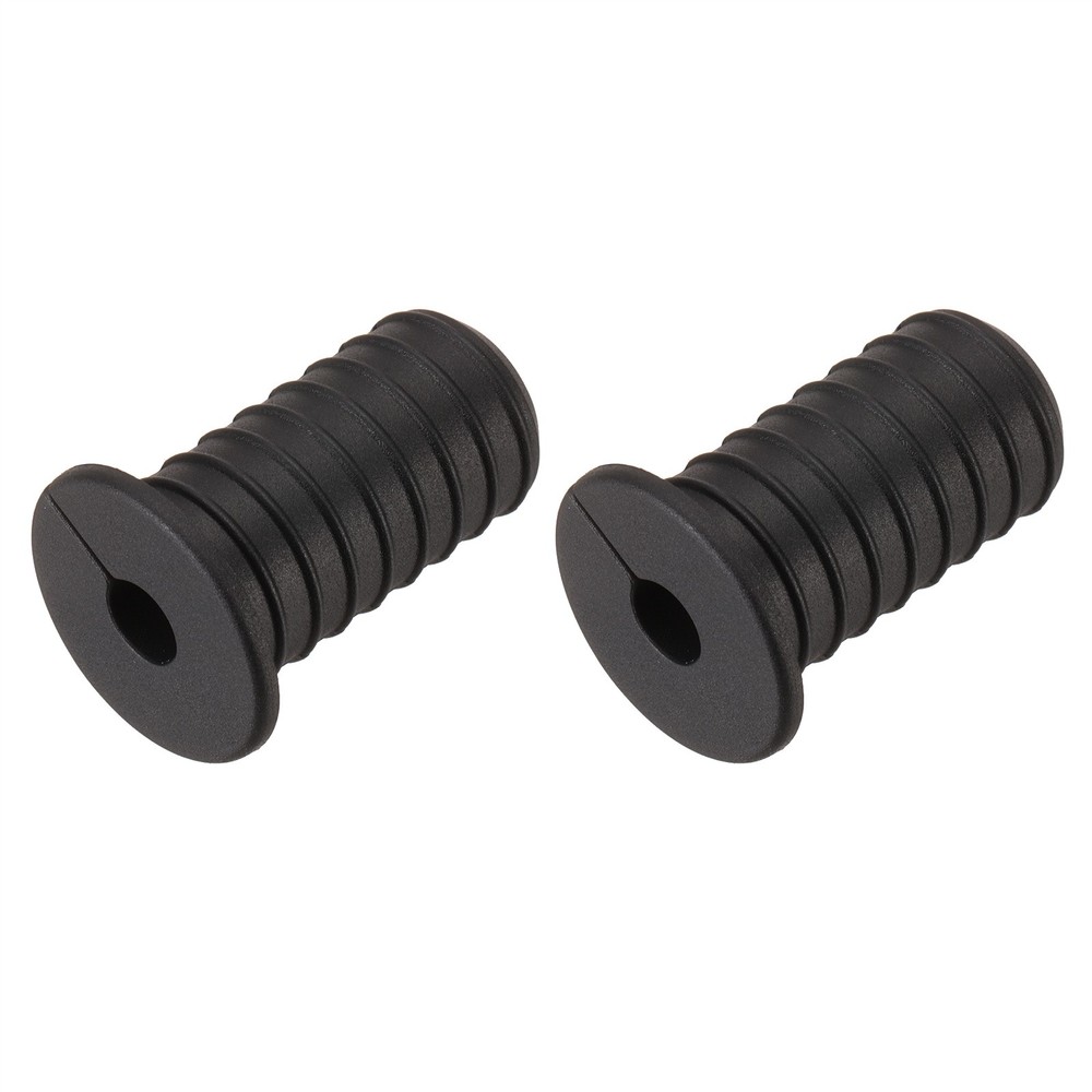 2Pcs Wall Grommets for Cables 3/4" with 7mm Hole Black with Thread