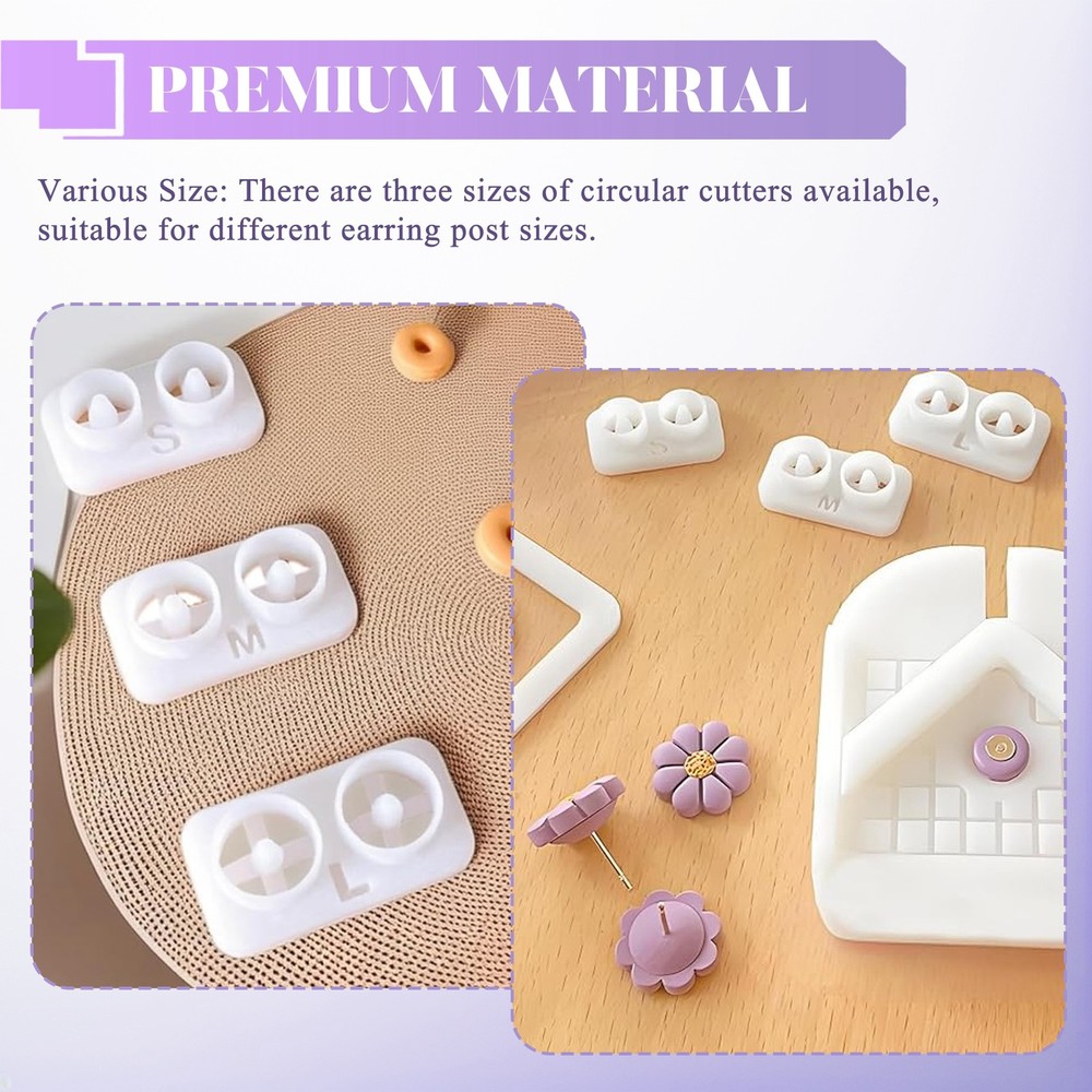 Stud Post Embedding Tool for Polymer Clay Earring, Polymer Clay Tools for8732