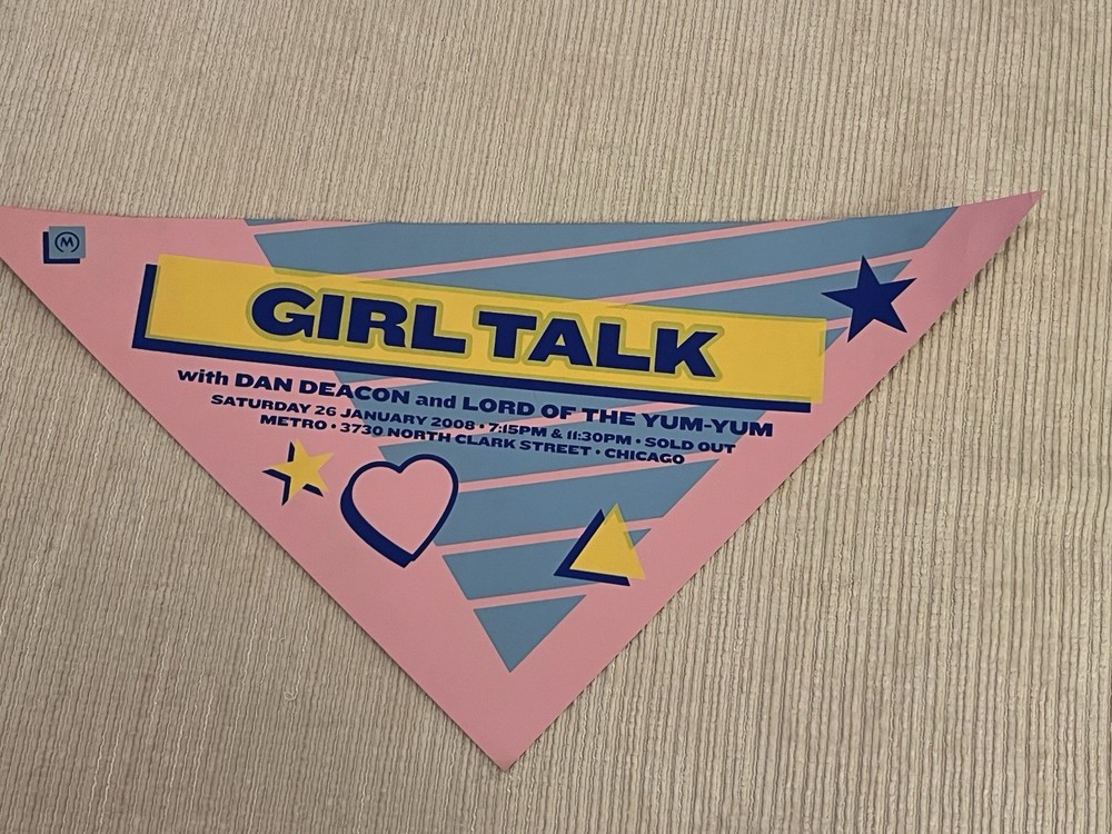 GIRL TALK SILKSCREEN TOUR GIG POSTER DAN DEACON Metro Chicago 2008