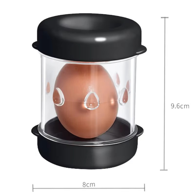 BOILED EGG PEELER TOOL – EASY EGG SHELL REMOVER, BLACK KITCHEN GADGET