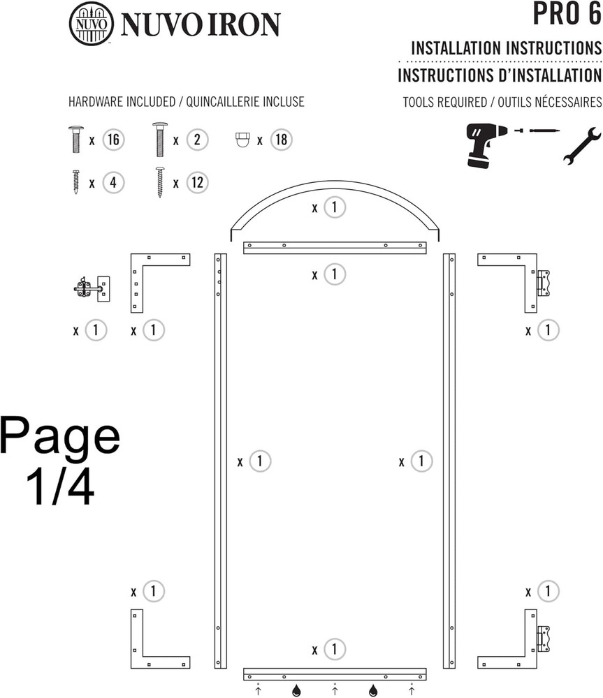 PRO6 (Pro 6) Gate Frame, Black