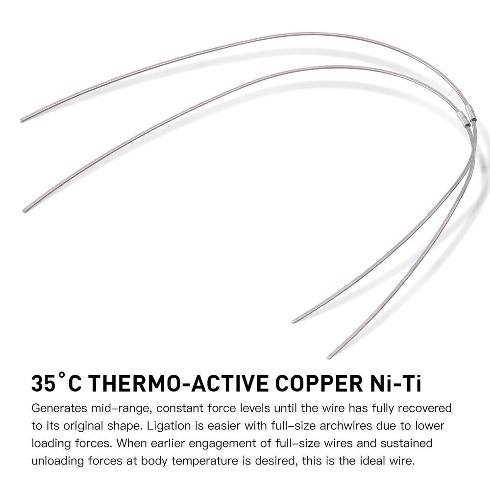 Dental Orthodontic Super Elastic Arch Wire Cu-NiTi Rectangular Stop Preformed