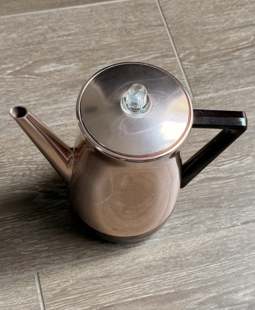 West Bend Flavo-Matic 8 Cup Percolator Coffee Maker **NO POWER PLUG** Copper