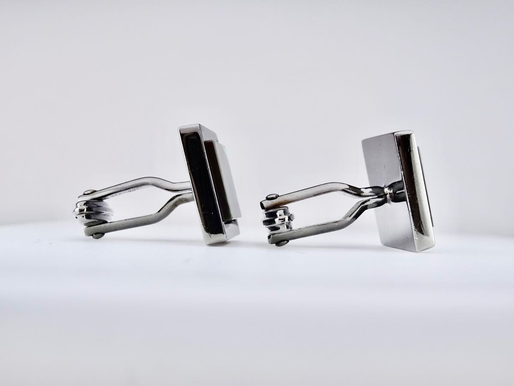 Lanvin Black Butterfly Shell Pearl Cufflinks 7-2-131