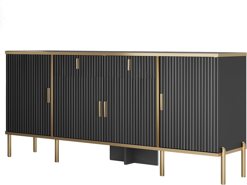 60" Modern Buffet Cabinet W/ Storage Buffets & Sideboard W/ Drawers Adjustable