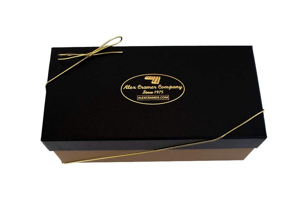Alex Cramer Domino Set with Caramel Colored Leather Case - Professional