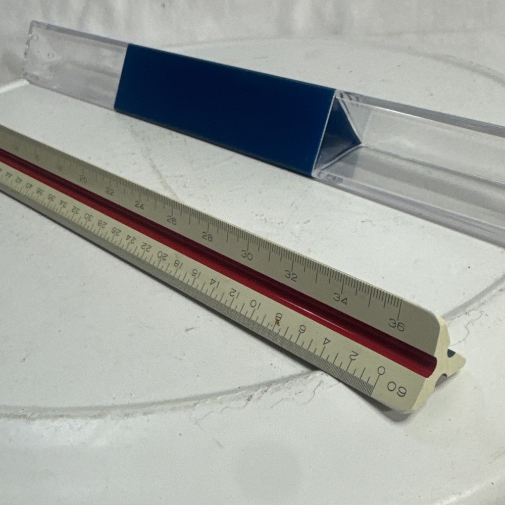 Vintage Pickett Triangle 3 Sided Engineering Ruler Model 235 E Japan K