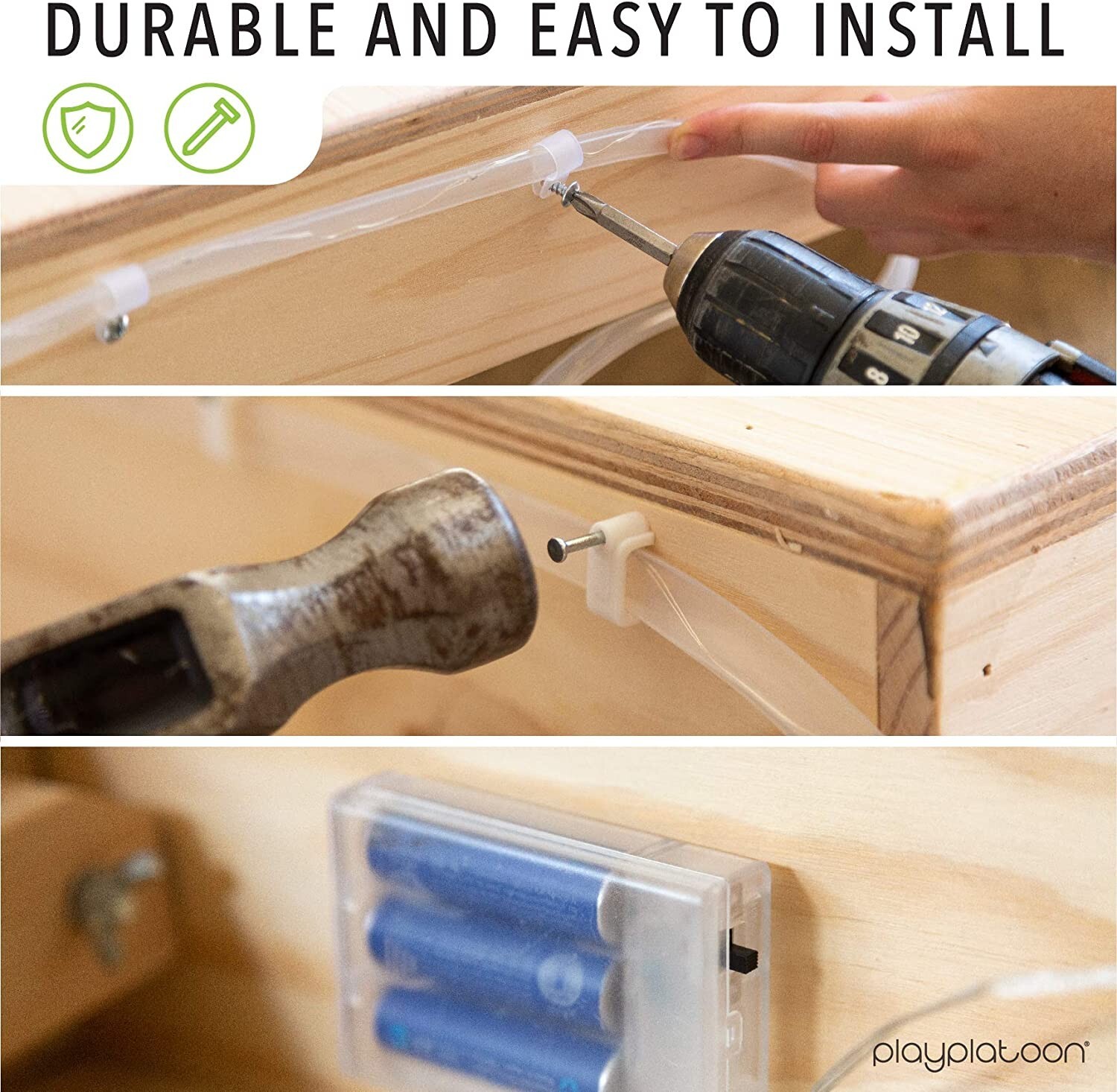 Cornhole Accessories LED Light Kit Board Set Lights for Hole and Board- BLUE