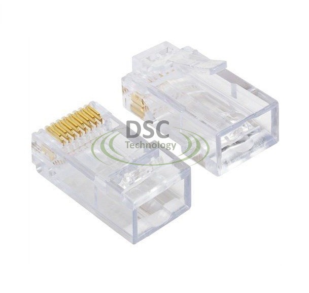 200PCS RJ45 Network Cable Modular Plug CAT6 Connector End - Clear