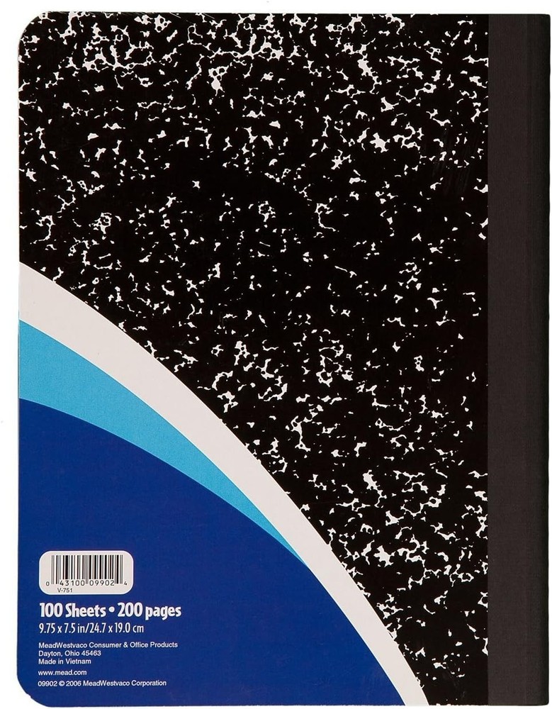 Primary Composition Book K-2 - 100 Sheets Creative Writing Tablet Blue Marble