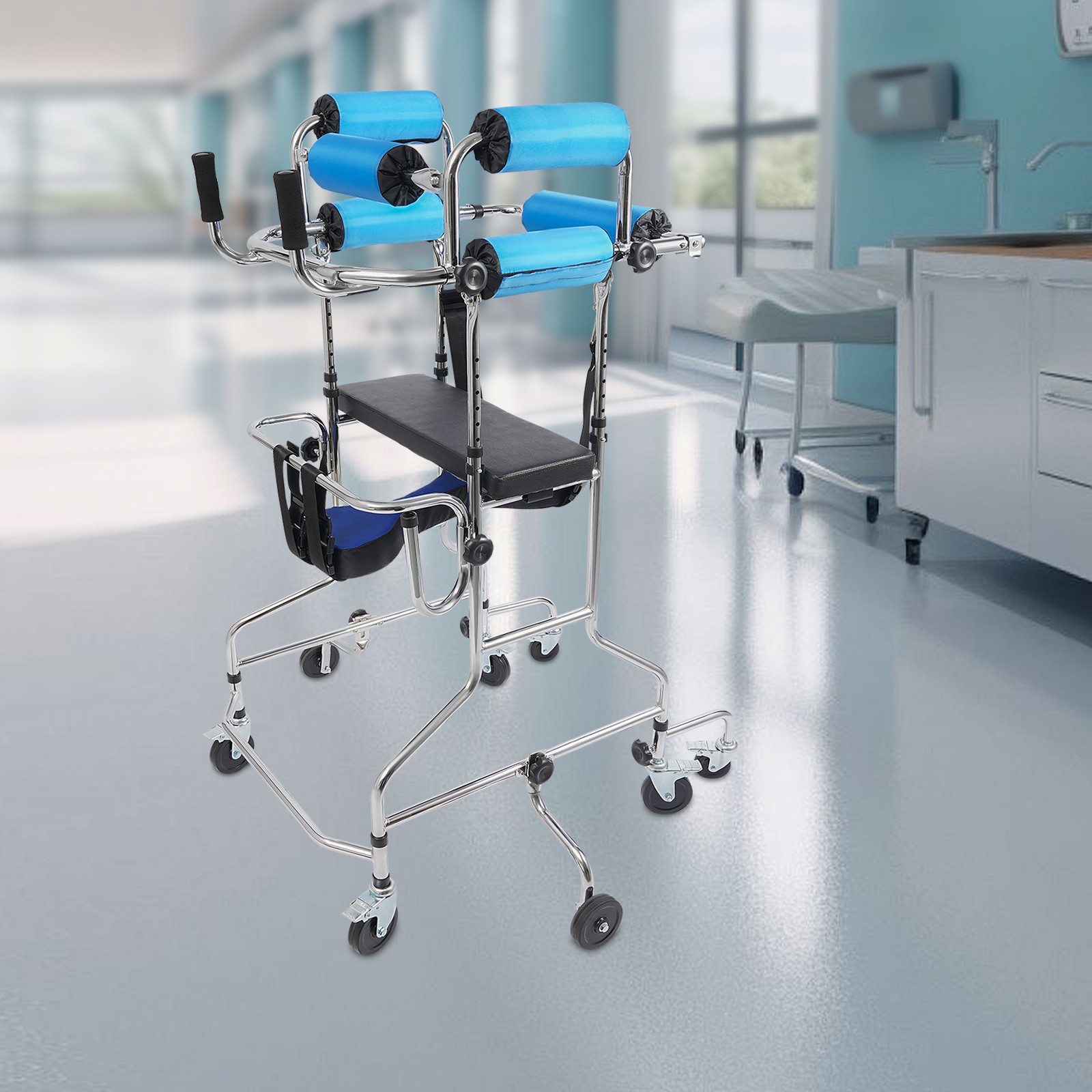 Adult Walker for Seniors Hemiplegia Rehabilitation Standing Frame,Anti Recline