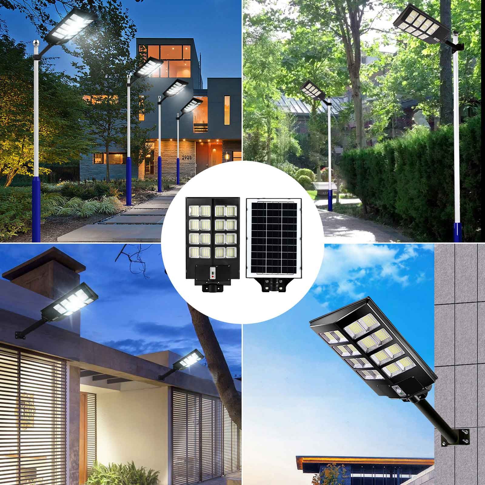 2PCS 990000000LM 1000W Watts Commercial Solar Street Light Parking Lot Road Lamp