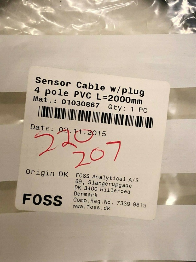 Foss Sensor Cable w/ plug 4 pole PVC L-2000 mm