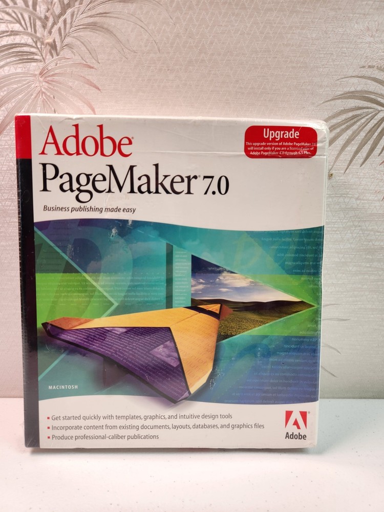 New Sealed Adobe PageMaker 7.0 Mac Upgrade Fast Shipping