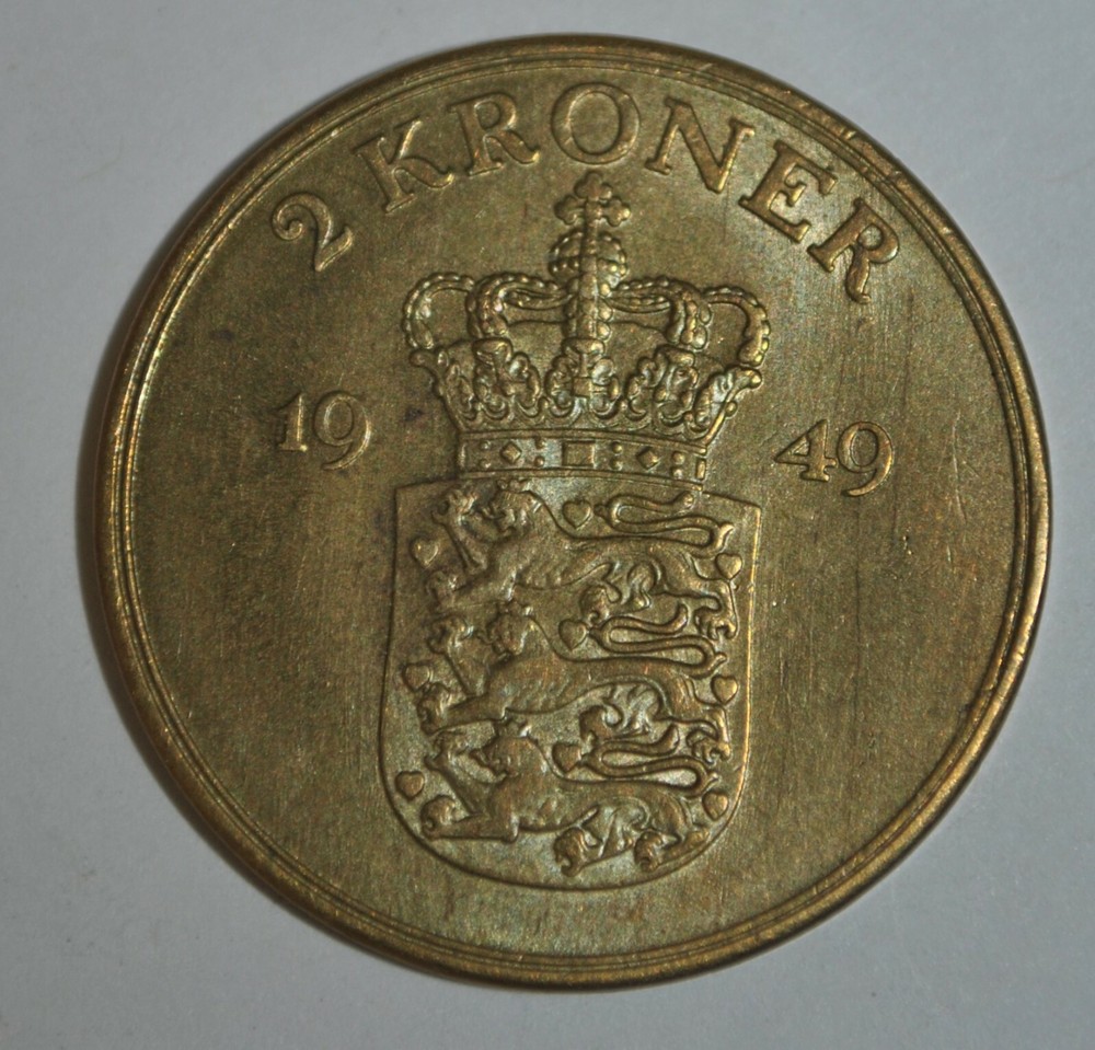 Denmark 2 Kroner 1949 AU (((2446