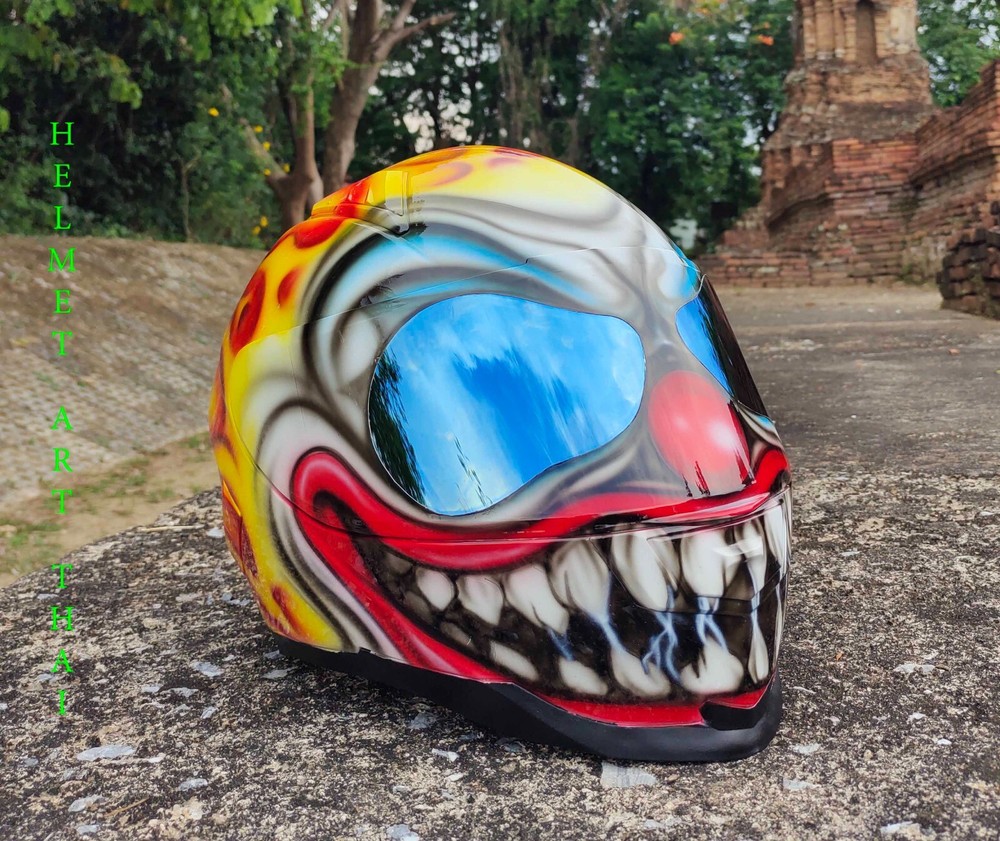 SCARY CLOWN Custom Motorcycle Helmet