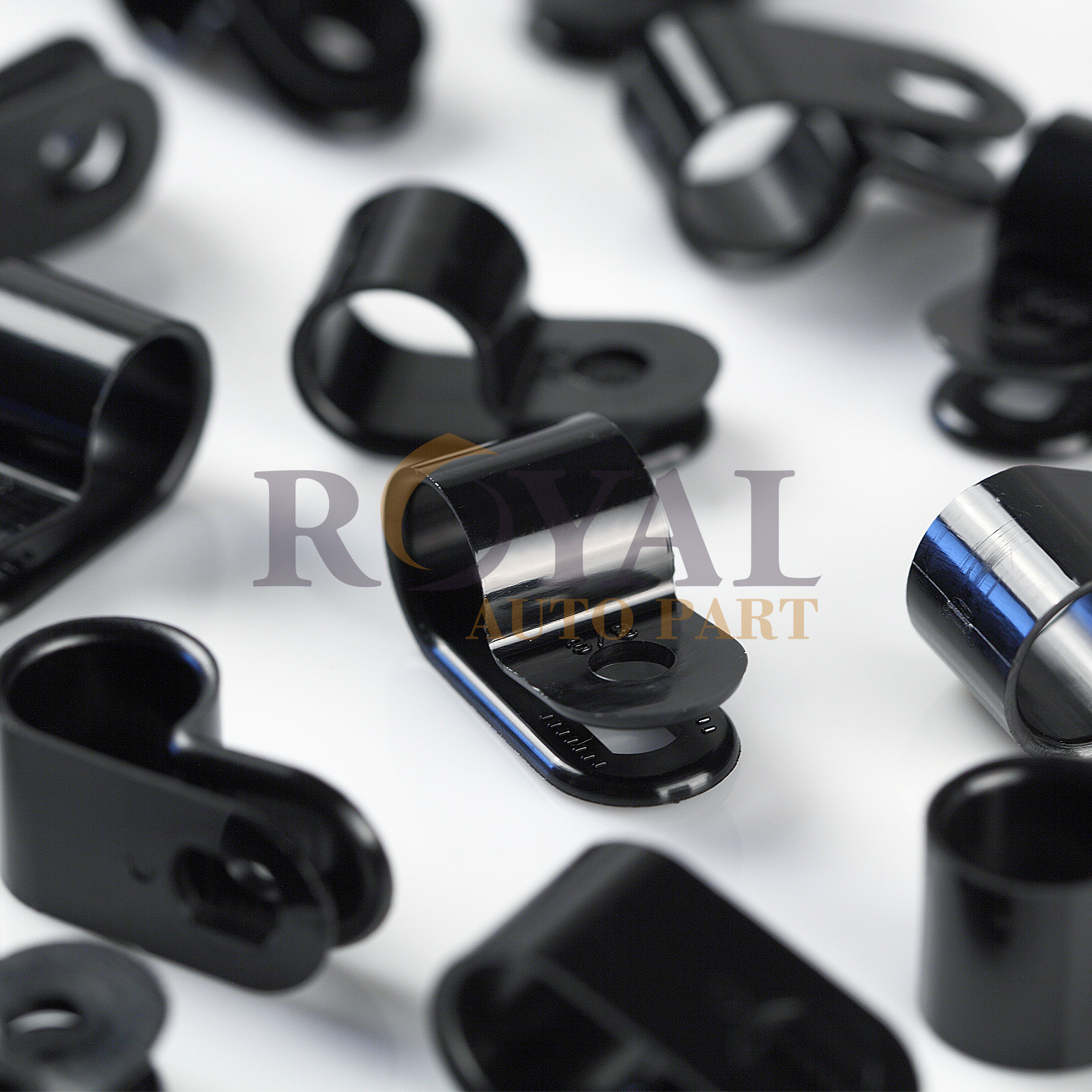 Cable Clamp 3/8 Inch Black for Wire Tubing and Components 100 Count Pack