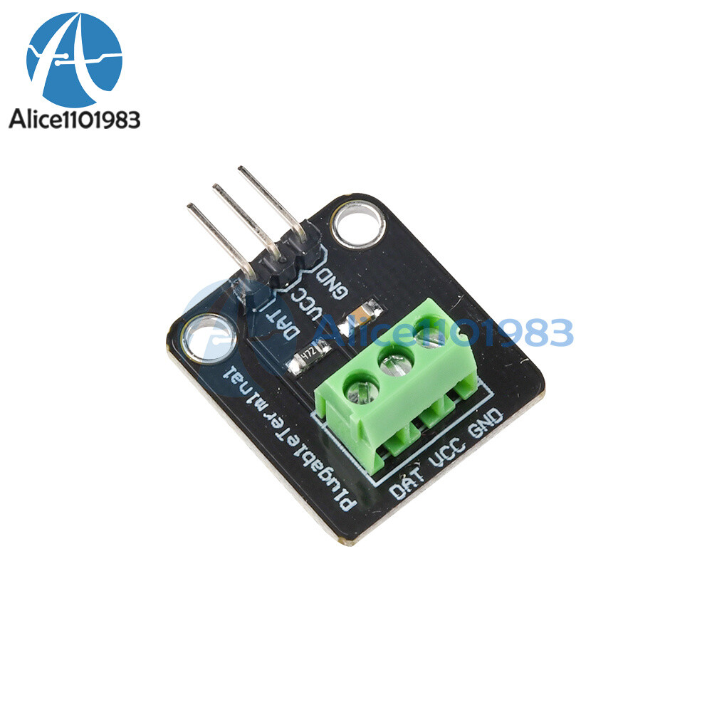 10PCS DS18B20 Temperature Sensor Probe Waterproof Plugable Terminal Adapter