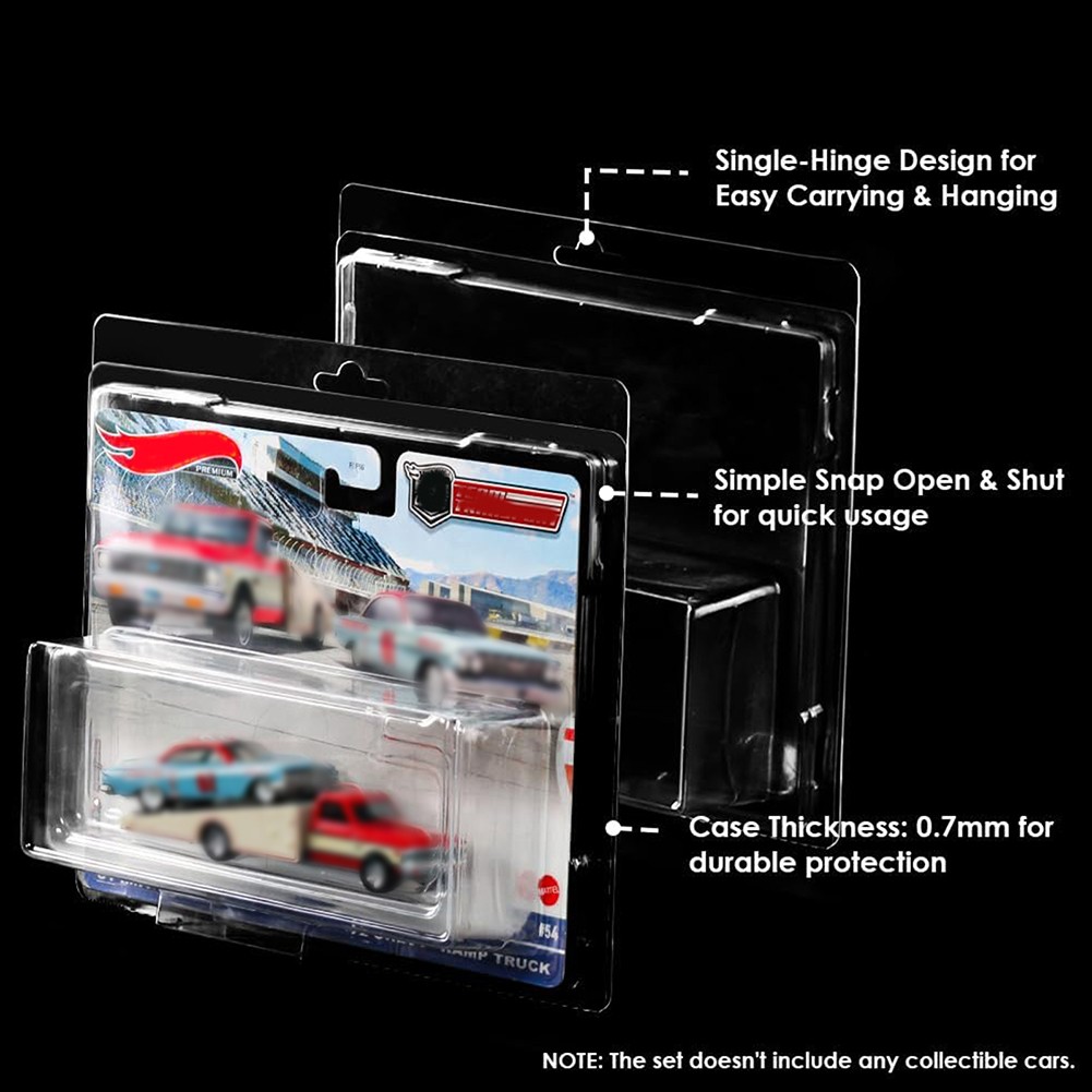 2-100Pack Diamond Protector for Hot Wheels Team Transport Clamshell Diecast Case