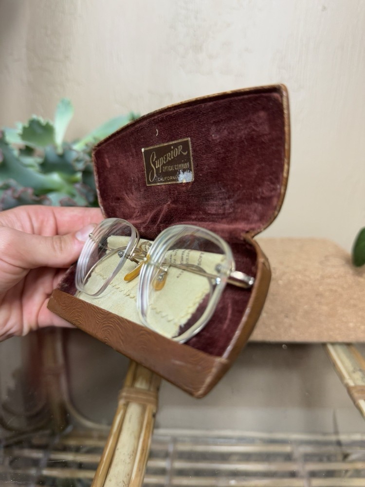 Vintage Wire Bifocals with Case