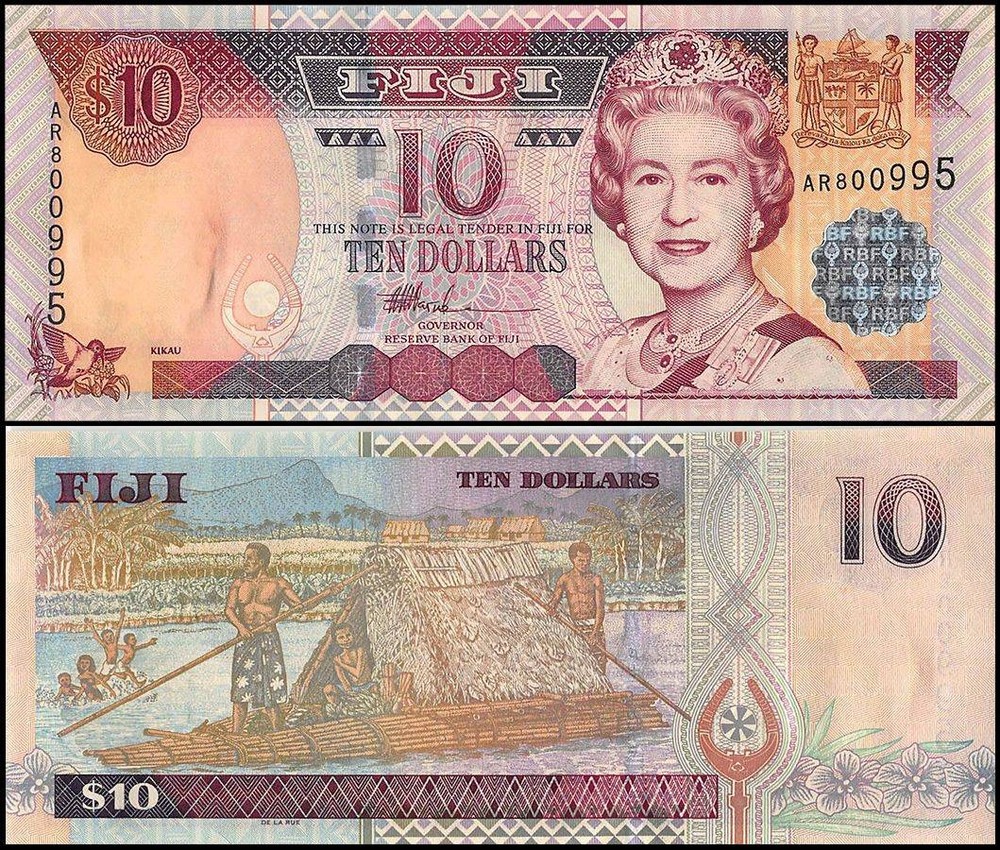 Fiji 10 Dollars, 2002 ND, P-106, UNC