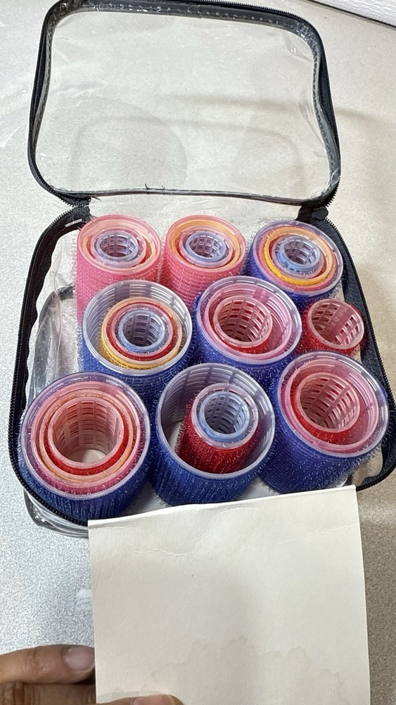 Goody Self Holding Rollers 31 Rollers Multi Size Clear Zipper Case Create Volume
