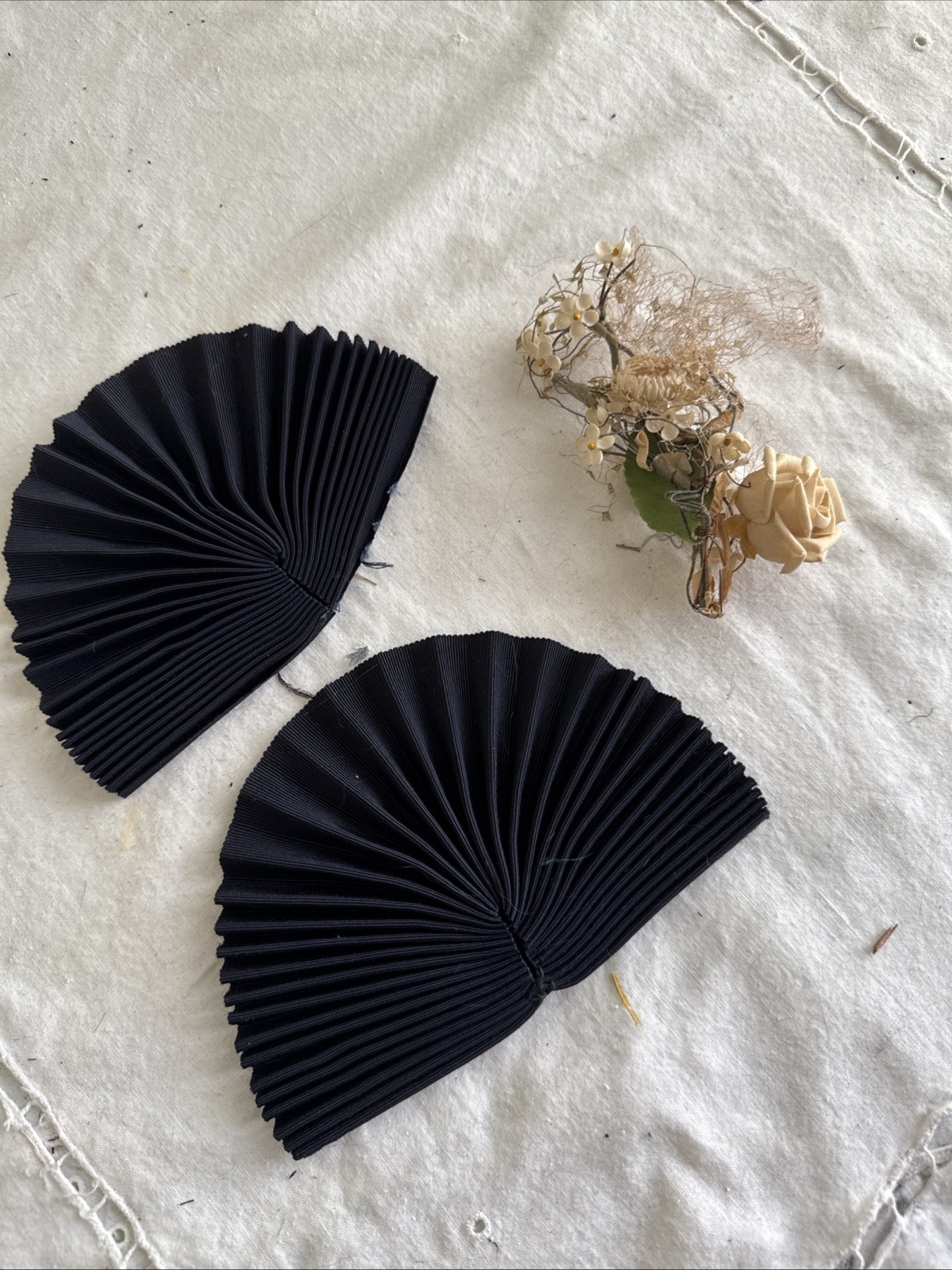 Vintage Antique Millinery Flowers Feathers Hat Trim 16 Pieces