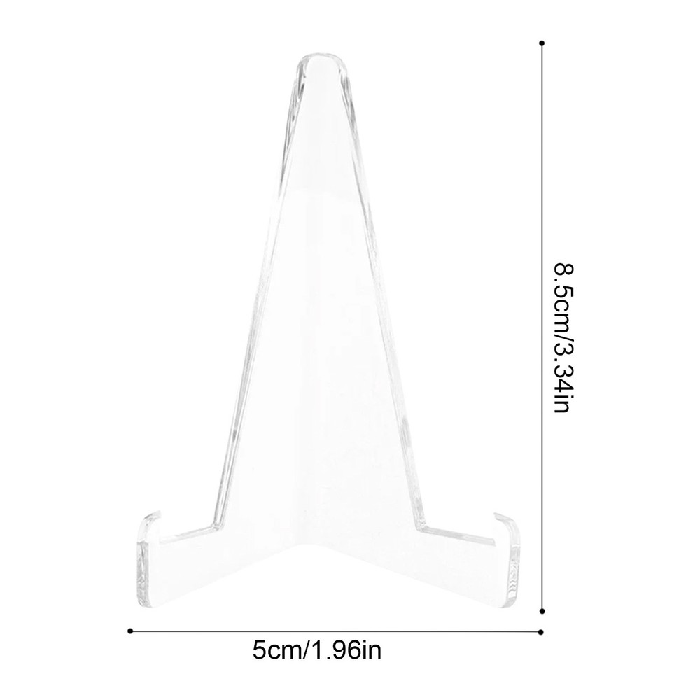 10 PCS Triangular Clear PS Display Stand Space-Saving Holder for Cards Coins New
