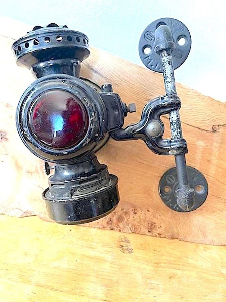 ORIGINAL Ca. 1914 DATED Dietz Eureka HANSOM CAB HEADLIGHT LAMP/COMPLETE!