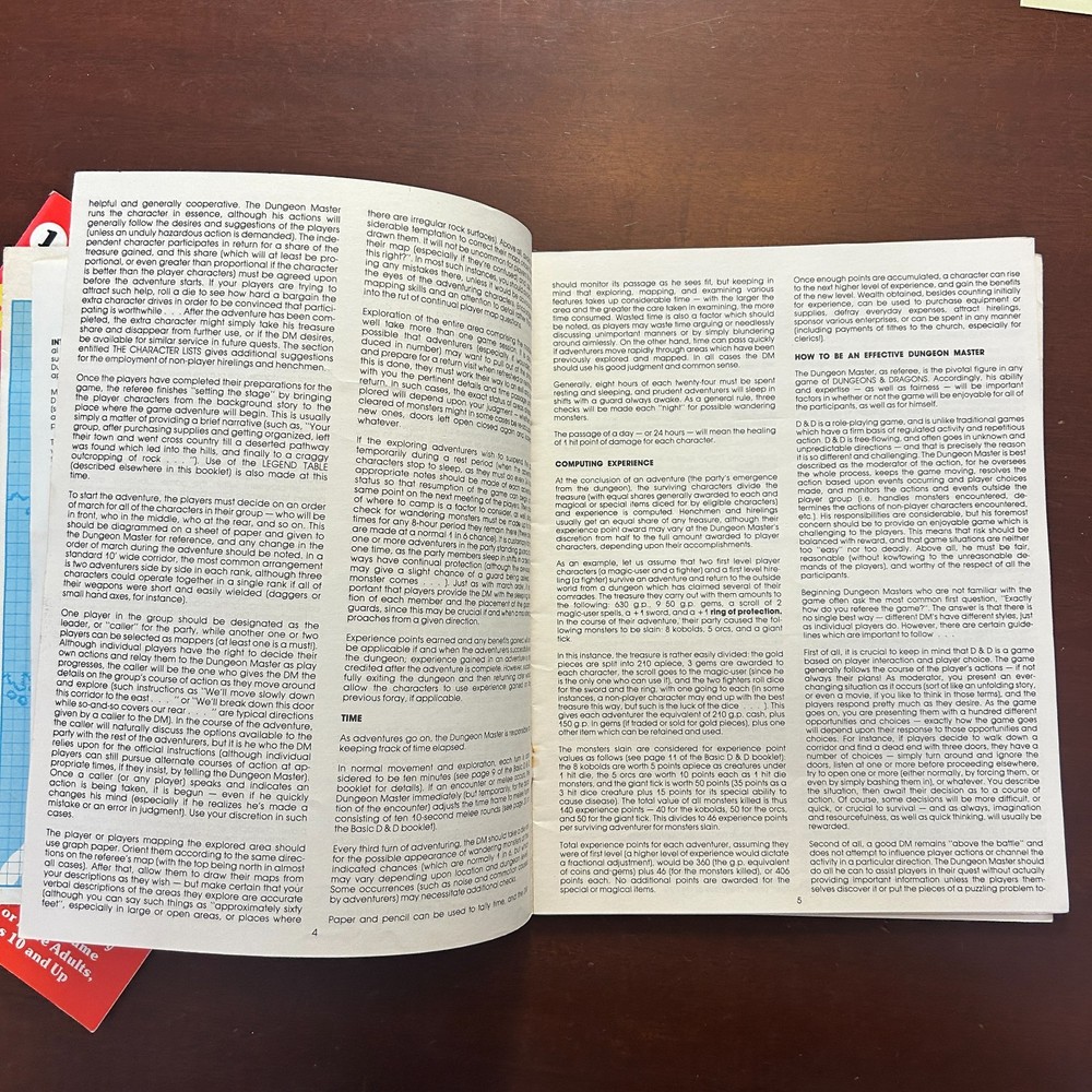 Lot Dungeons & Dragons Basic Rule Book #2014 TSR 1981 & Dungeon Module B2 #9034