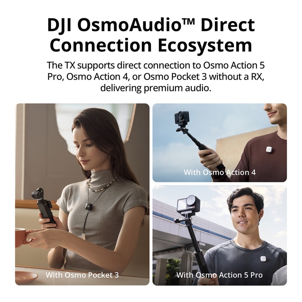 DJI Mic Mini 2.4GHz Clip-On Digital Wireless Microphone System