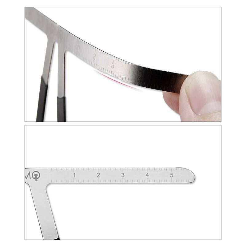 Metal Ruler Mesurement for Permanent Makeup Microblading Tattoo Eyebrow Rule