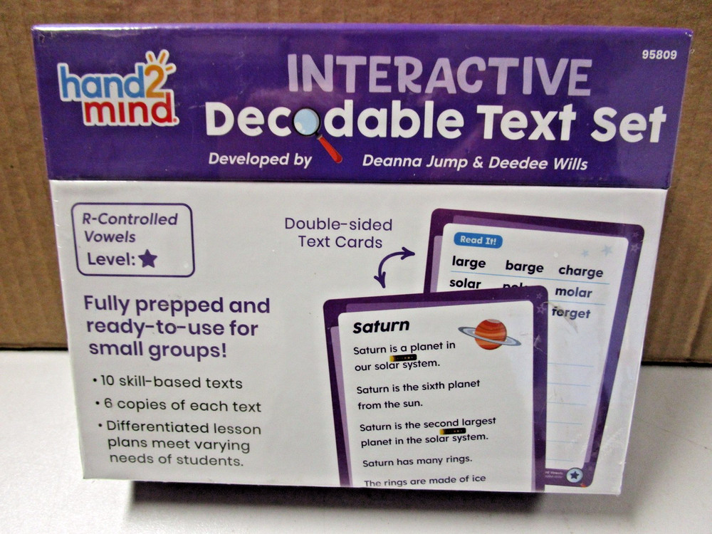 HAND 2 MIND INTERACTIVE DECODABLE TEXT SET R-CONTROLLED VOWELS LEVEL #95809